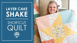 Layer Cake SHAKE it off Easy Quilt helps you shake off a Quilting Rut Free Shortcut Quilt  FQS [upl. by Arde170]