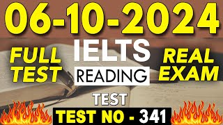 IELTS Reading Test 2024 with Answers  06102024  Test No  341 [upl. by Yendys18]