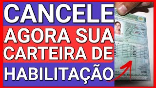 CANCELE AGORA SUA CNH CARTEIRA DE HABILITAÃ‡ÃƒO  SE AINDA PODE [upl. by Ybeloc]