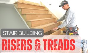 How to Install Stair Treads amp Risers Pro Techniques [upl. by Nomyt]