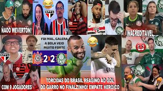 TORCIDAS DO BRASIL AO GOL DO RODRIGO GARRO NO PALMEIRAS 2X2 CORINTHIANS  WEVERTON ERROU FINALZINHO [upl. by Saiff]