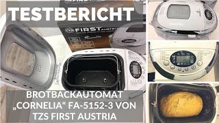 ► Unboxingvideo des Brotbackautomaten „Cornelia“ FA51523 von TZS First Austria auf Deutsch ☑ [upl. by Atineg938]