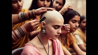 Indian women headshave latest new headshave Buzzcut barbershop Baldbeauty baldbaldi mundan [upl. by Chuck]