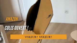 VOLEUR CHEZ AMAZON  COLIS OUVERT DÉCHIRÉ  TENTATIVE DE VOL [upl. by Edlun]