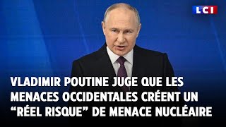 Vladimir Poutine juge que les menaces occidentales créent un “réel risque” de menace nucléaire [upl. by Egor]