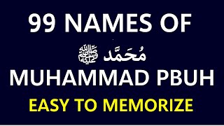 99 Names of Muhammad SAW  Easy to Memorize [upl. by Ainola]