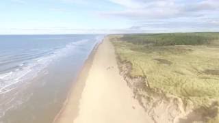 Formby beach Liverpool from air DRONE  1 November 2016 Sunny day [upl. by Edward778]