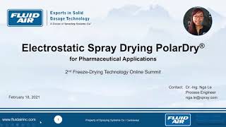 PolarDry® Electrostatic Spray Drying for Pharmaceutical Applications  Presented By Lena Nga PhD [upl. by Assili]