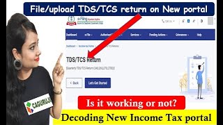 TDS amp TCS return filing on new income tax portal How to file TDS return on new portal of income tax [upl. by Nortal]