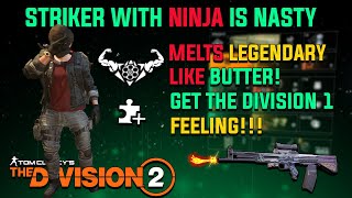 The Division 2 quotSTRIKER WITH NINJA BIKE MESSENGER BACKPACK IS NASTY FOR LEGENDARYquot [upl. by Yrgoerg668]