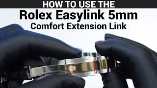 How To Use The Rolex Easylink 5mm Comfort Extension Link  PrestigeTimecom Tutorials [upl. by Richy]