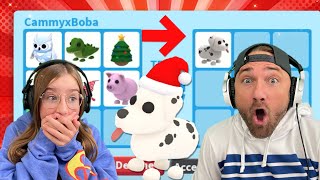 Trading only for Santa Dogs Cammys Dalmation Mega Mission is on Roblox Adopt Me [upl. by Ragas]