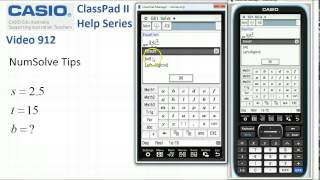 ClassPad Help 912  NumSolve Tips [upl. by Rivalee]