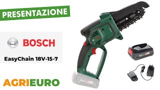 Presentazione del Potatore Bosch EasyChain 18V157 [upl. by Eisso432]