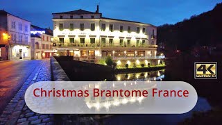 A French Christmas Small Village of Brantome France in Lights [upl. by Anirbed]