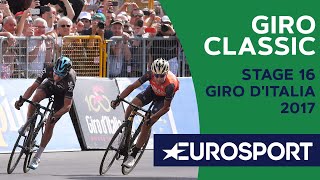 Finish Nibali in stage 16 of Giro 2017  Giro Classic  Cycling [upl. by Truscott]