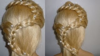 Schöne Romantische FrisurHaareZopf originell flechtenFlechtfrisurenBraided HairstylePeinados [upl. by Arzed709]