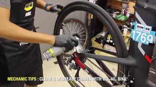 Clean amp Degrease Chains with WD40 BIKE  Pro Tips 10 [upl. by Ierna263]