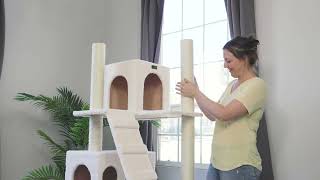 Armarkat B7701 Cat Tree in Ivory Jackson Galaxy Approved Multi Levels [upl. by Eiramenna]