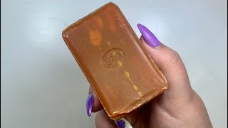 ASMR SOAPDry Soap carvingrelaxing sounds no talking  Satisfying ASMR video Soap cutting 💙💛 [upl. by Celka]