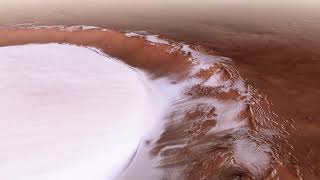 Flight Over Korolev Crater on Mars [upl. by Ahsieken111]