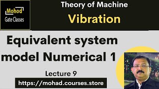 Vibration 09  Natural frequency using energy principle  equivalent system model Numerical 1 [upl. by Kcirtapnhoj]