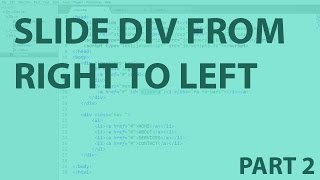 How to create div slide from right to left part 2 [upl. by Ramsa]