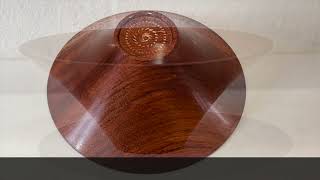 Woodturning a nice simple small footed Bubinga bowl [upl. by Rhtaeh]