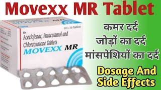 Movexx MR Tablet Uses  Aceclofenac Paracetamol And Chlorzoxazone Tablets  Dosage [upl. by Gnourt111]