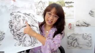 Big and Small Axe Cut Strokes for Sumie Landscape with Joan Lok [upl. by Erdrich]