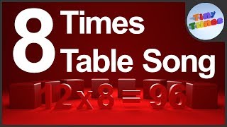 8 Times Table Song For Kids  Tiny Tunes [upl. by Masterson324]