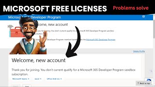 You dont current qualify for a Microsoft 365 Developer Program  Problem Solution Microsoft Apps [upl. by Dulcinea]