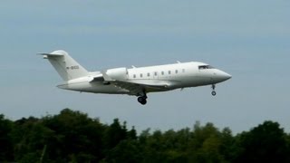 Bombardier Challenger 605 ► Landing  Taxi  Takeoff ✈ Groningen Airport Eelde [upl. by Eelsha]