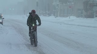 Winter bicycling [upl. by Bonine]