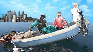 BOAT BUILDING IN ZOMBIE APOCALYPSE  Garrys Mod Gameplay  Gmod Zombie Apocalypse Roleplay [upl. by Aihtyc]