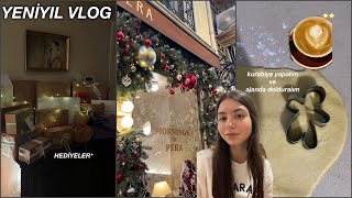 YENİYIL VLOG 🌲 hediyelerkurabiye yapalım [upl. by Erlewine]