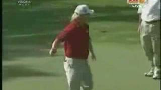 Charley Hoffman Tosses Putter In Water At 13 Players [upl. by Nyrrat688]