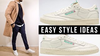 How to Style Reebok Club C 85 Vintage Inspiration [upl. by Airtina]