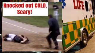 Horrible Baseball Injury Ambulance called Trip to ER [upl. by Wincer658]