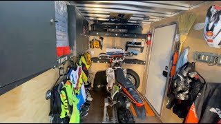 Garage Enclosed Dirtbike Trailer Buildout 6x12  Walkthrough [upl. by Tiphany]