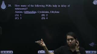 How many of the following PGRs help in delay of senescence Auxins Gibberellins Cytokinins Et [upl. by Colyer]