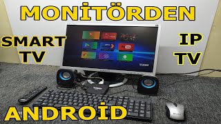 Monitörü Smart Android Tv ye ÇevirdikSmart BoxAndroid BoxIP TvNetflix Ne istersen O olsun [upl. by Pastelki322]