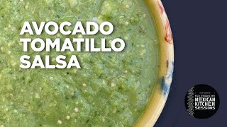 Rick Bayless Essential Salsas AvocadoTomatillo Salsa [upl. by Aihsakal]