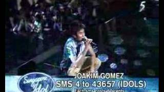 singapore idol  Joakim Gomez Ill Be There For You [upl. by Dedric]