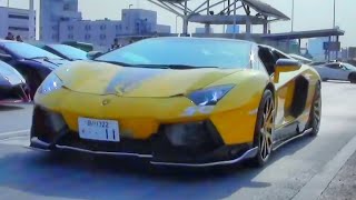 高級車「ランボルギーニ」が次々と加速していく動画 HD Amazing sound Lamborghinis in Japan [upl. by Maribelle689]