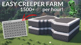 Minecraft Creeper Farm  Simple and Efficient 1500 Gunpowder Per Hour Java [upl. by Maris]