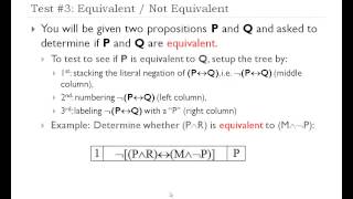 Propositional Logic Truth tree setup for different tests [upl. by Yul]