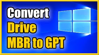 How to Convert MBR to GPT for Free on Windows 10 without Losing Data Easy Method [upl. by Idnil885]