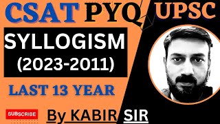 CSAT Syllogism PYQ Topic wise UPSC IAS Prelims 2023 Solved paper [upl. by Donelu]