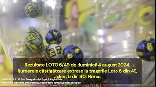 Rezultate LOTO 649 de duminică 4 august 2024 [upl. by Mill903]